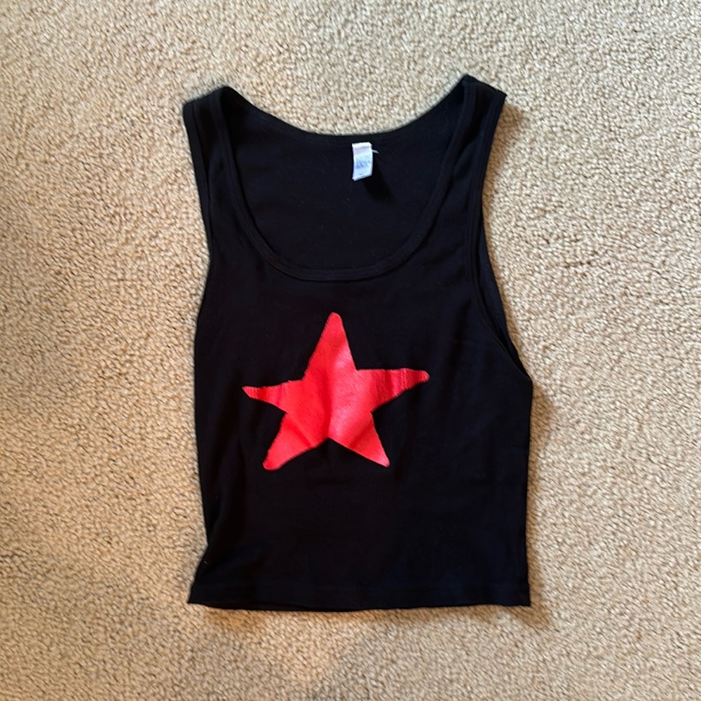 star print cotton tank